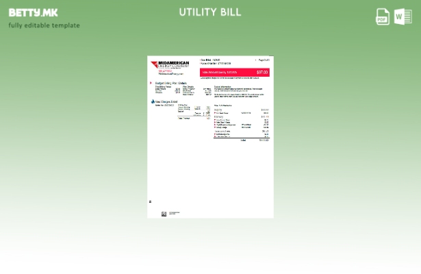 Модерен стил Страници со сметки за комунални услуги на американската компанија з